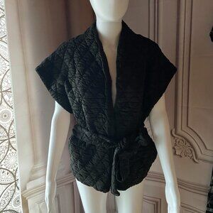 *Cicy Bell* Women's Quilted Puffer Vest Large NWOT Black